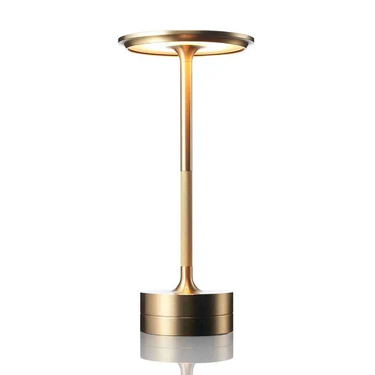 Wireless Elegance: Rechargeable Ambient Light – Gold