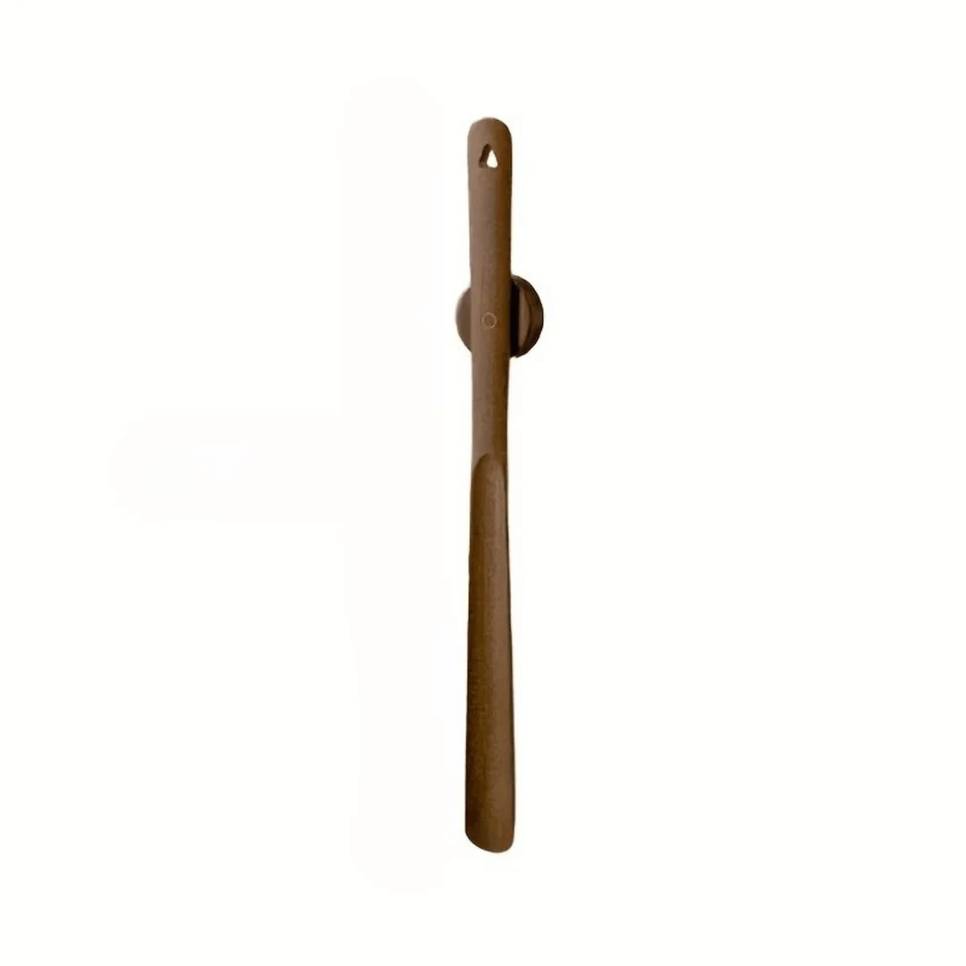 Magnetic Wooden Shoe Horn for Easy Footwear Access – Brown
