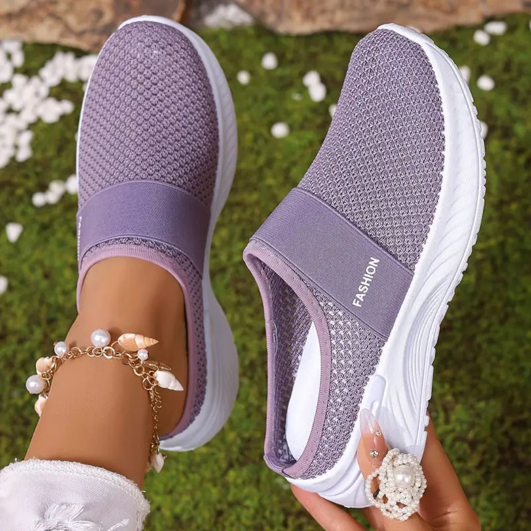 AirStride – Lightweight Mesh Slip-On Sneakers for Women – Purple