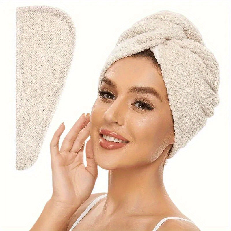 CloudDry - Quick-Dry Microfiber Hair Wrap for Effortless Drying – Off White