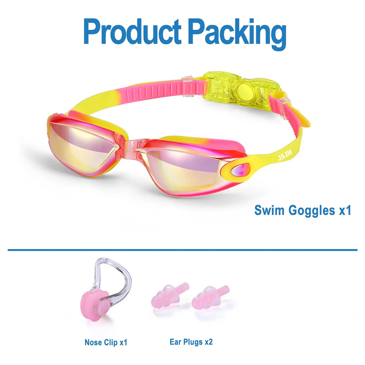 Children's Anti-Fog Swim Goggles with Wide View - Available in UK – Pink