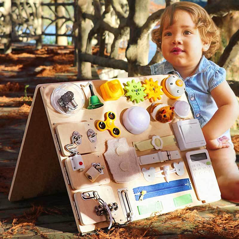 Engaging Wooden Learning Activity Board for Kids