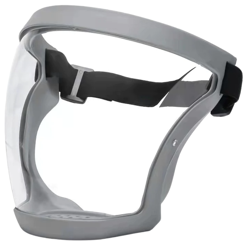 Clear Protective Face Shield Mask – Gray