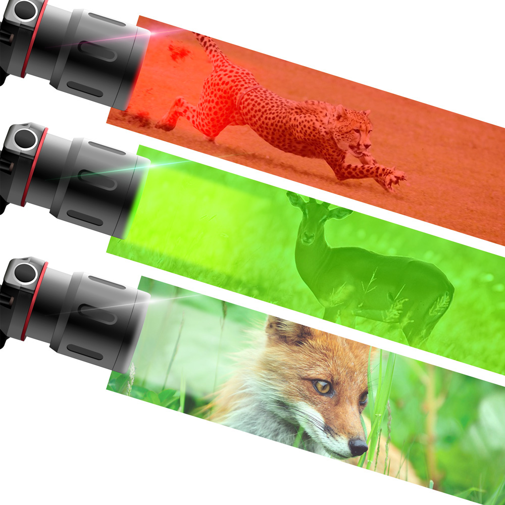 Rechargeable LED Headlamp – White, Red, Green Light, USB & Battery – White