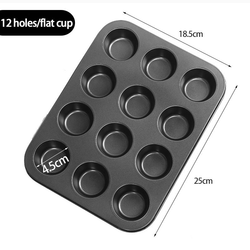 12-Cup Nonstick Baking Tray for Muffins and Cupcakes