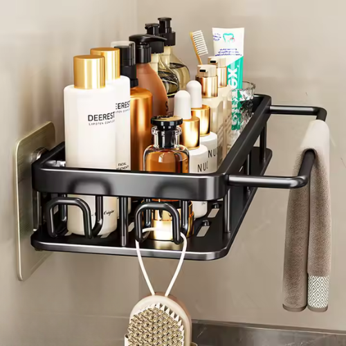 Wall-Mounted Organizer for Shampoo and Shower Essentials
