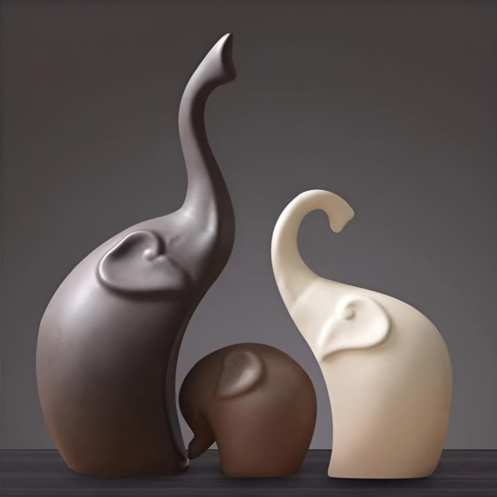 Contemporary Elegance Elephant Figurine Set