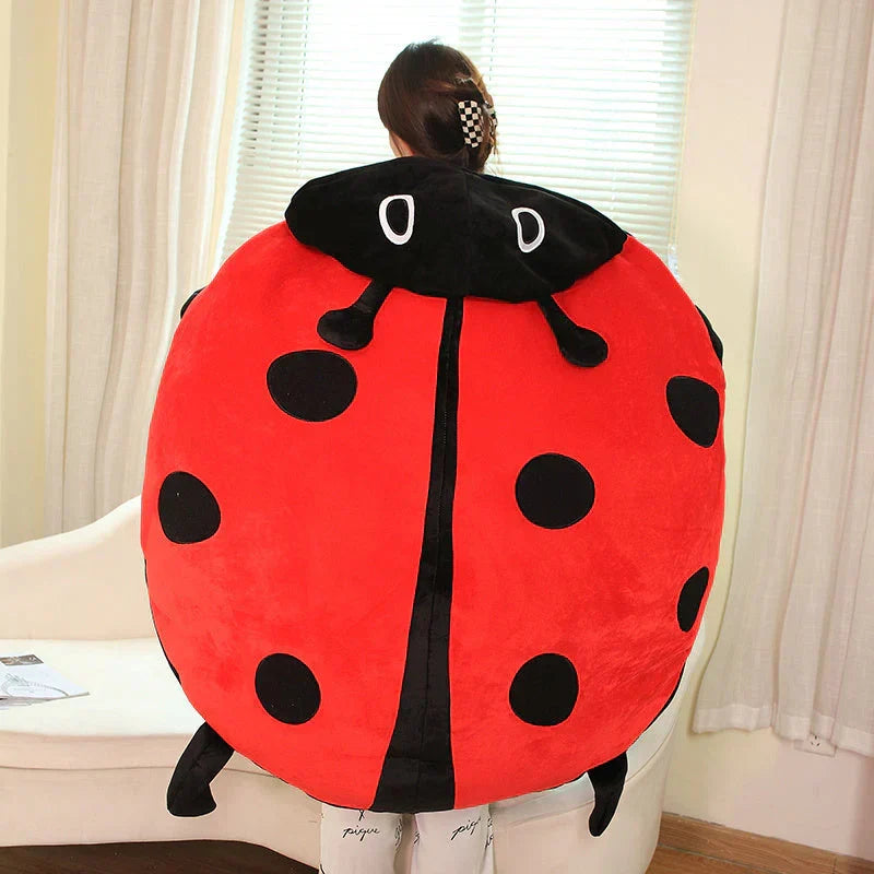 Soft Ladybug Plush Pillow for Mobile Use