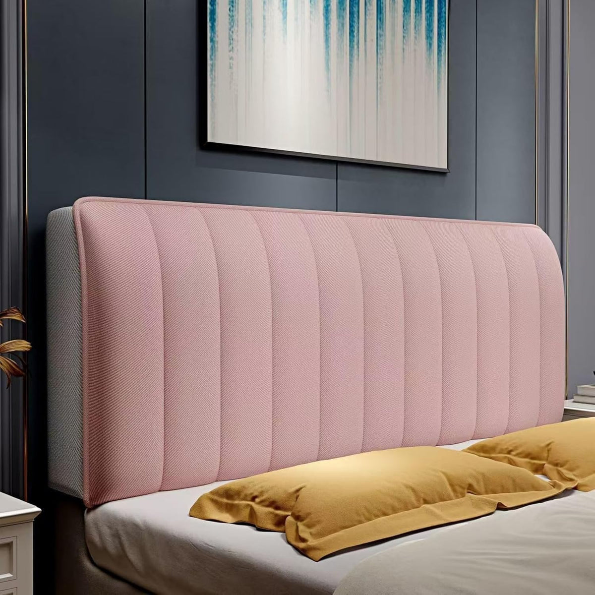 Transform Your Bedroom with a Stylish Headboard Cover – Pink