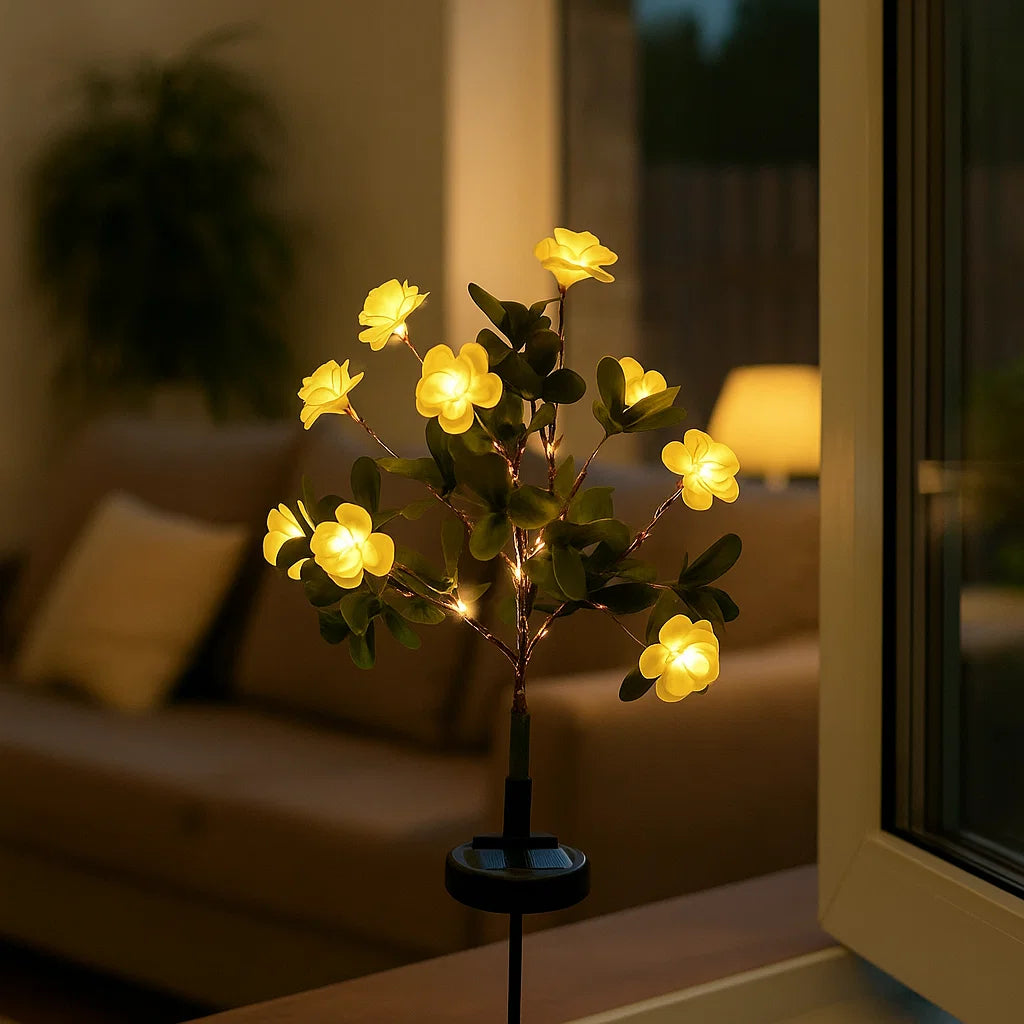 Solar-Powered Outdoor Flower Lights