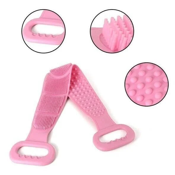 Premium Silicone Body Scrubber for Refreshing Showers – Pink