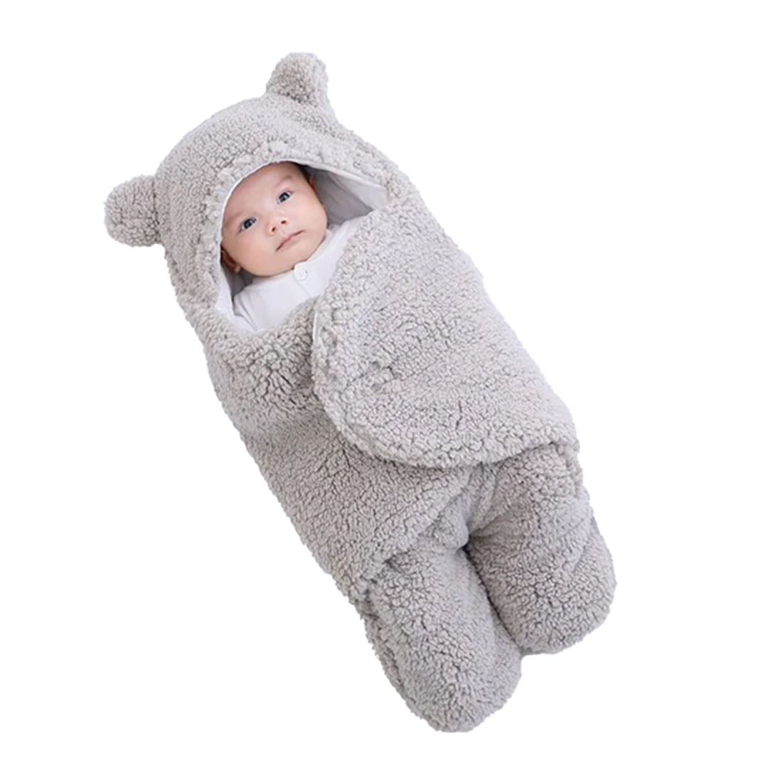 Cozy Bear Swaddle Blanket for Infants – Gray