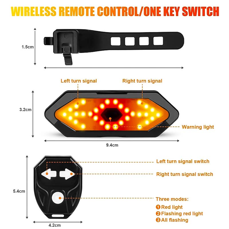 Smart Wireless Bike Light with Alert Signals
