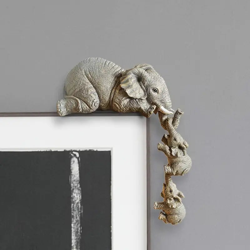 Decorative Elephant Family Figurines – Set of 3 for Home Decor