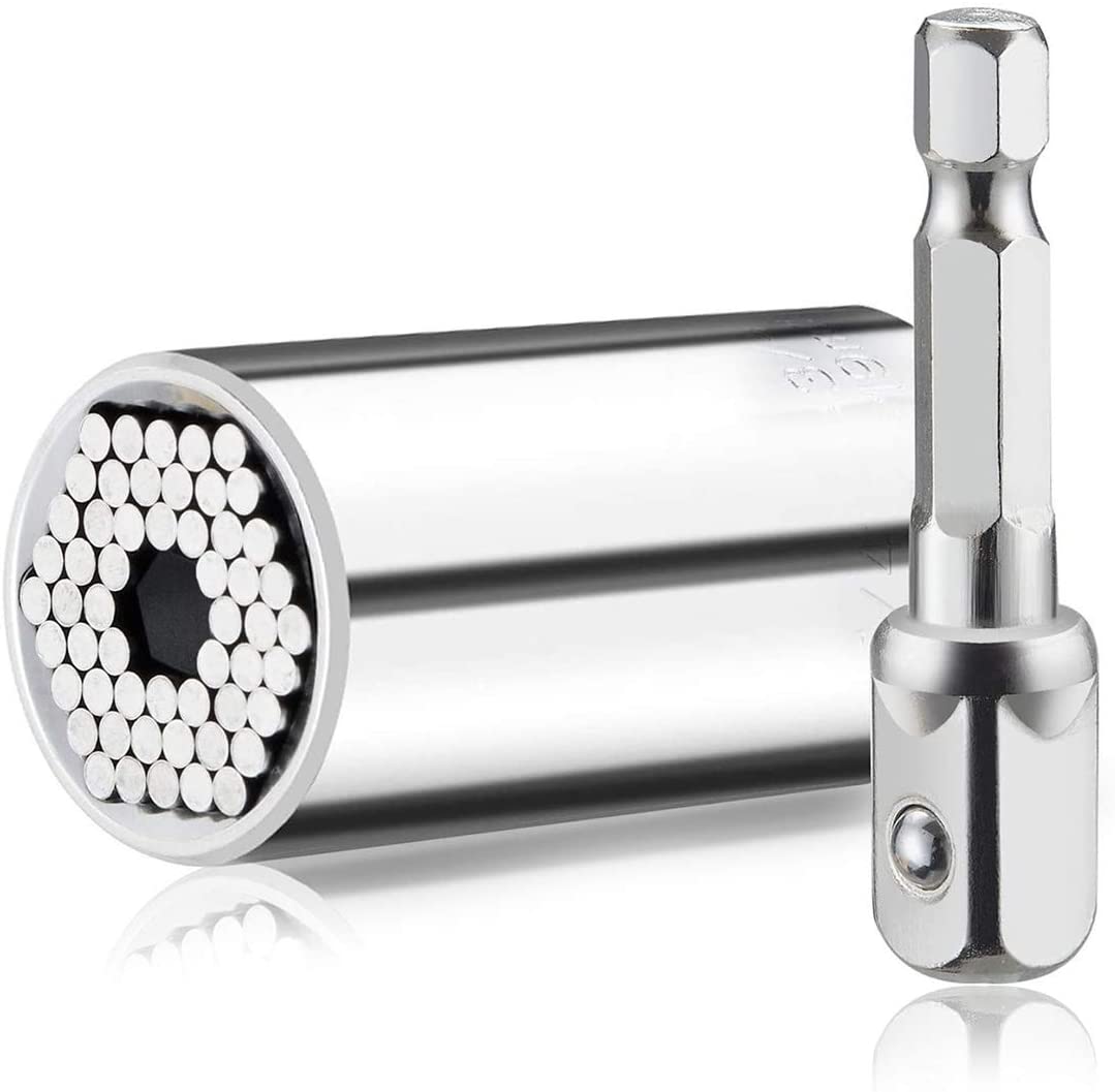 Versatile Socket Wrench Tool for Multiple Sizes – Silver