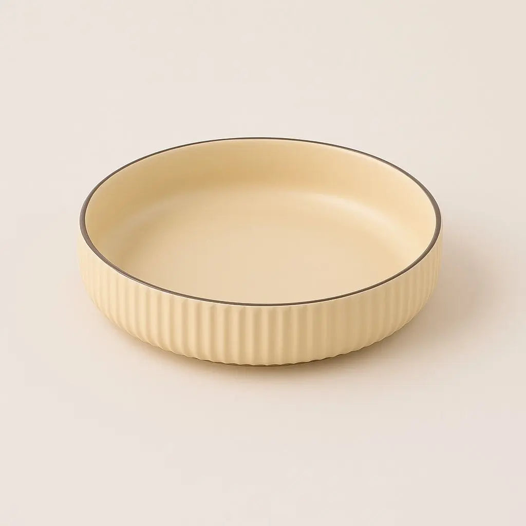 Retro Style Ceramic Dish – Beige