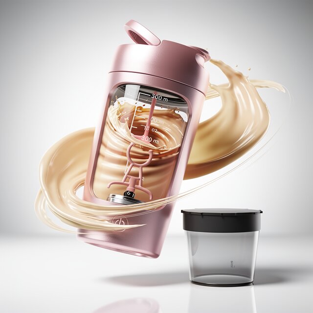 Smart Shake Pro: Automatic Blender Bottle for Smooth Drinks – Pink