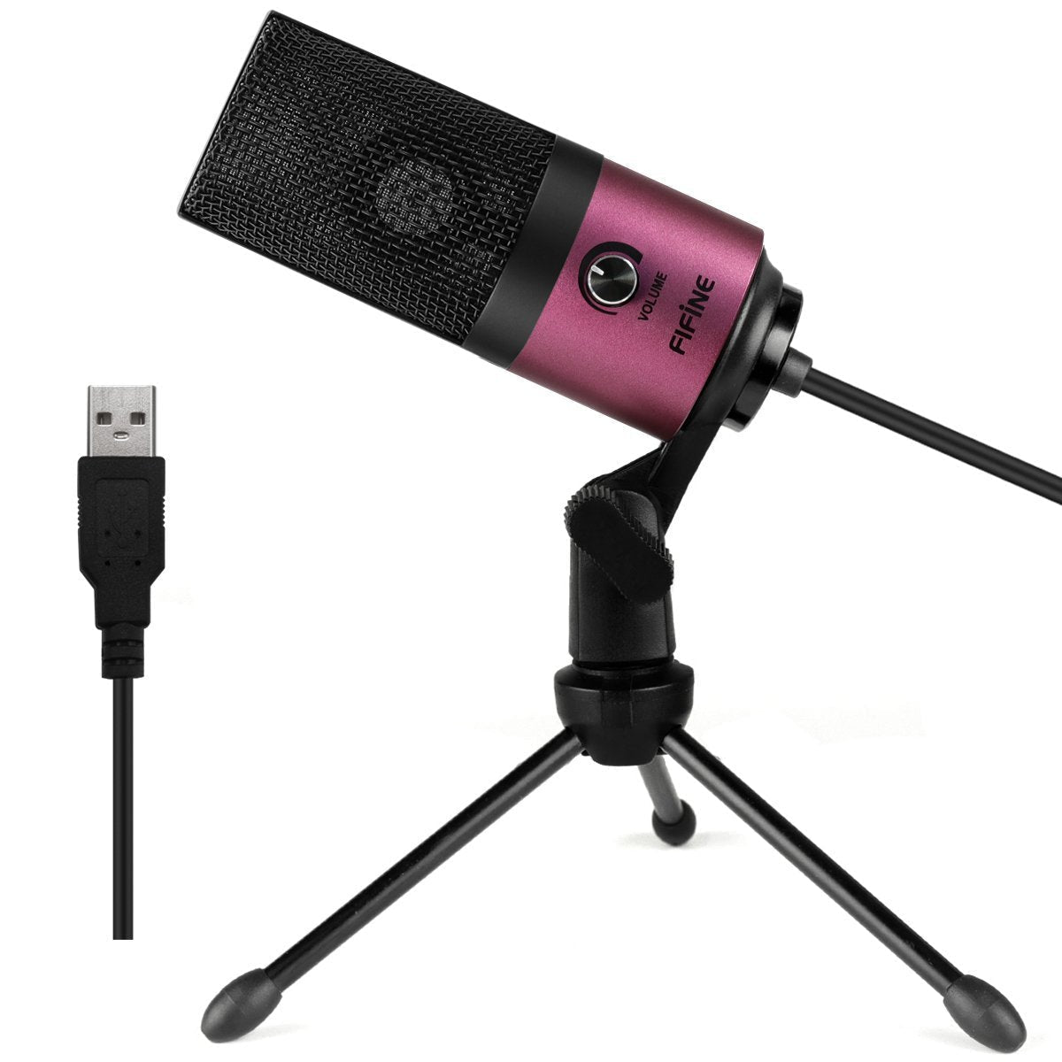 Condenser Microphone with USB Connection – Rose Red