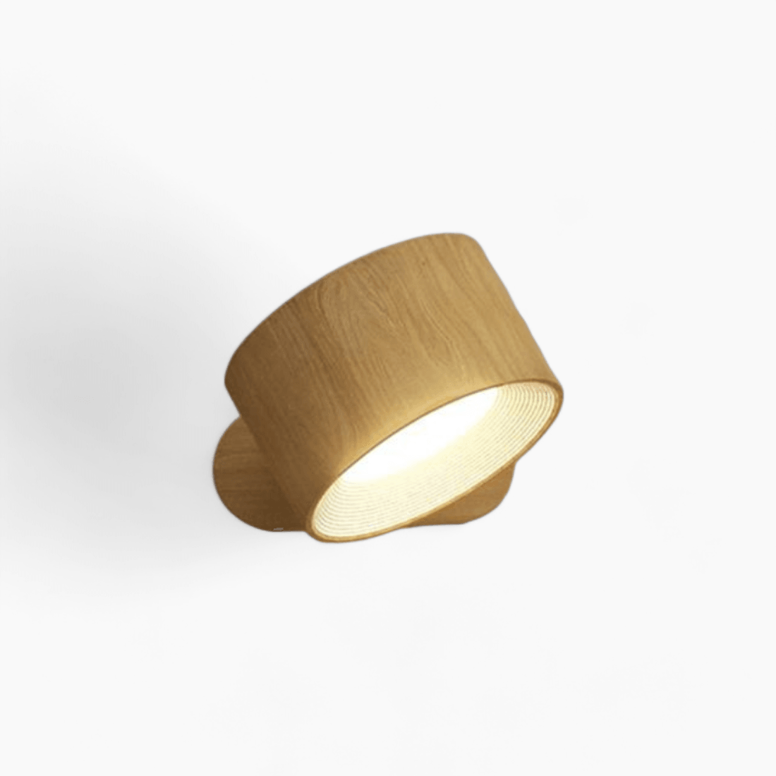 Rechargeable Wireless Wall Light – Versatile 360° LED Illumination – Wood