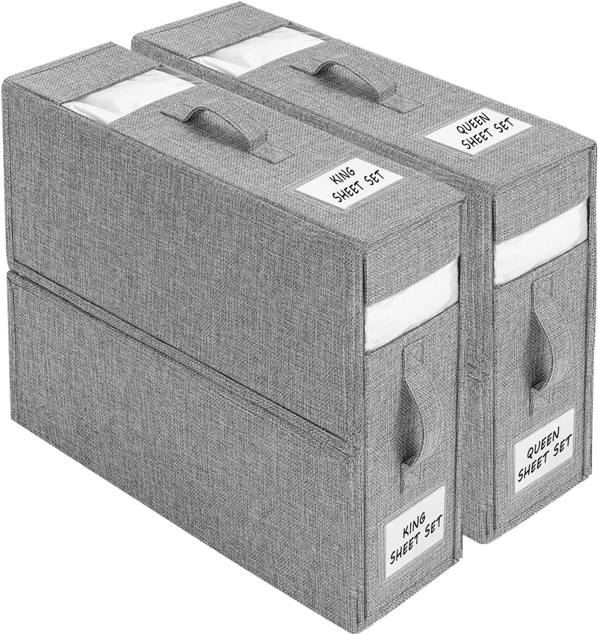 Compact Bedding Storage Solution – Light Grey