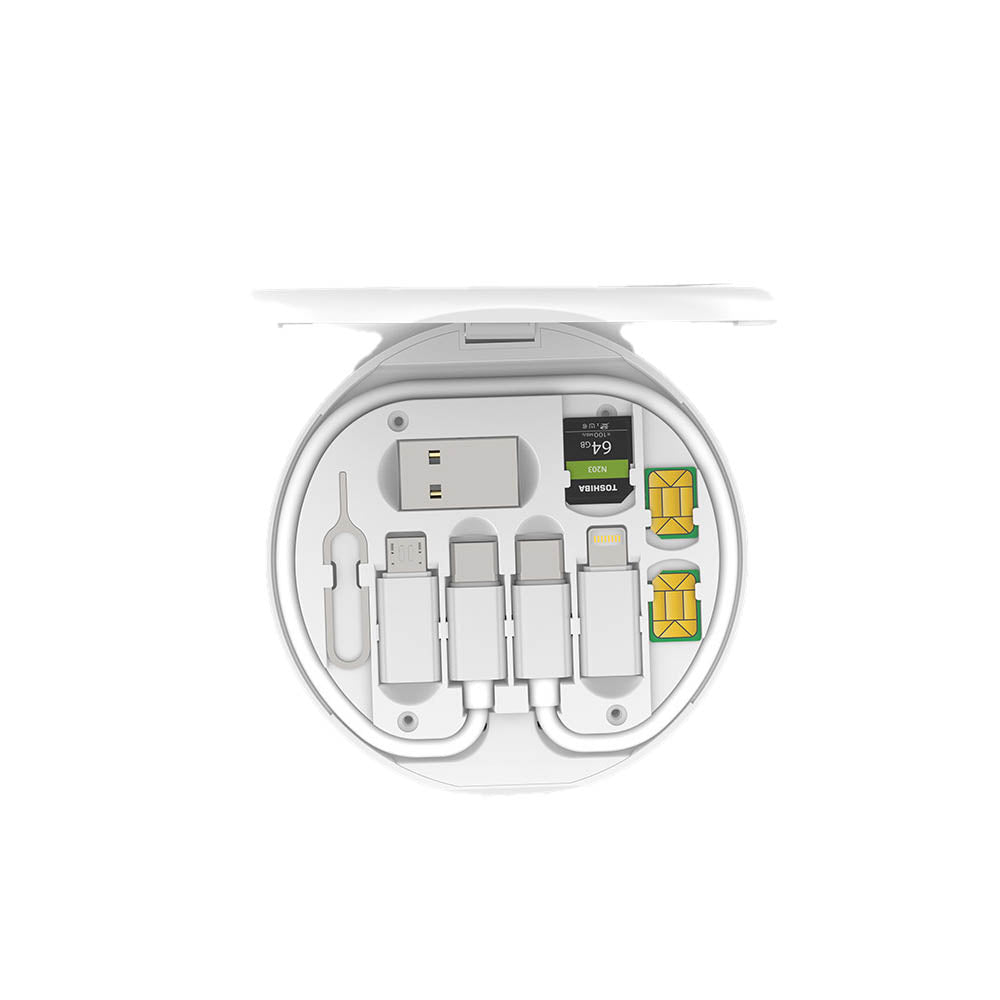 Compact Organizer Kit for Digital Electronics and Gadgets – White