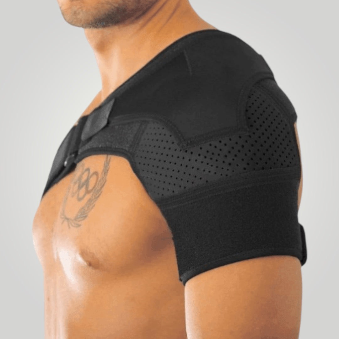 Elastic Shoulder Cushion for Pain Relief – Ergonomic Design – Black