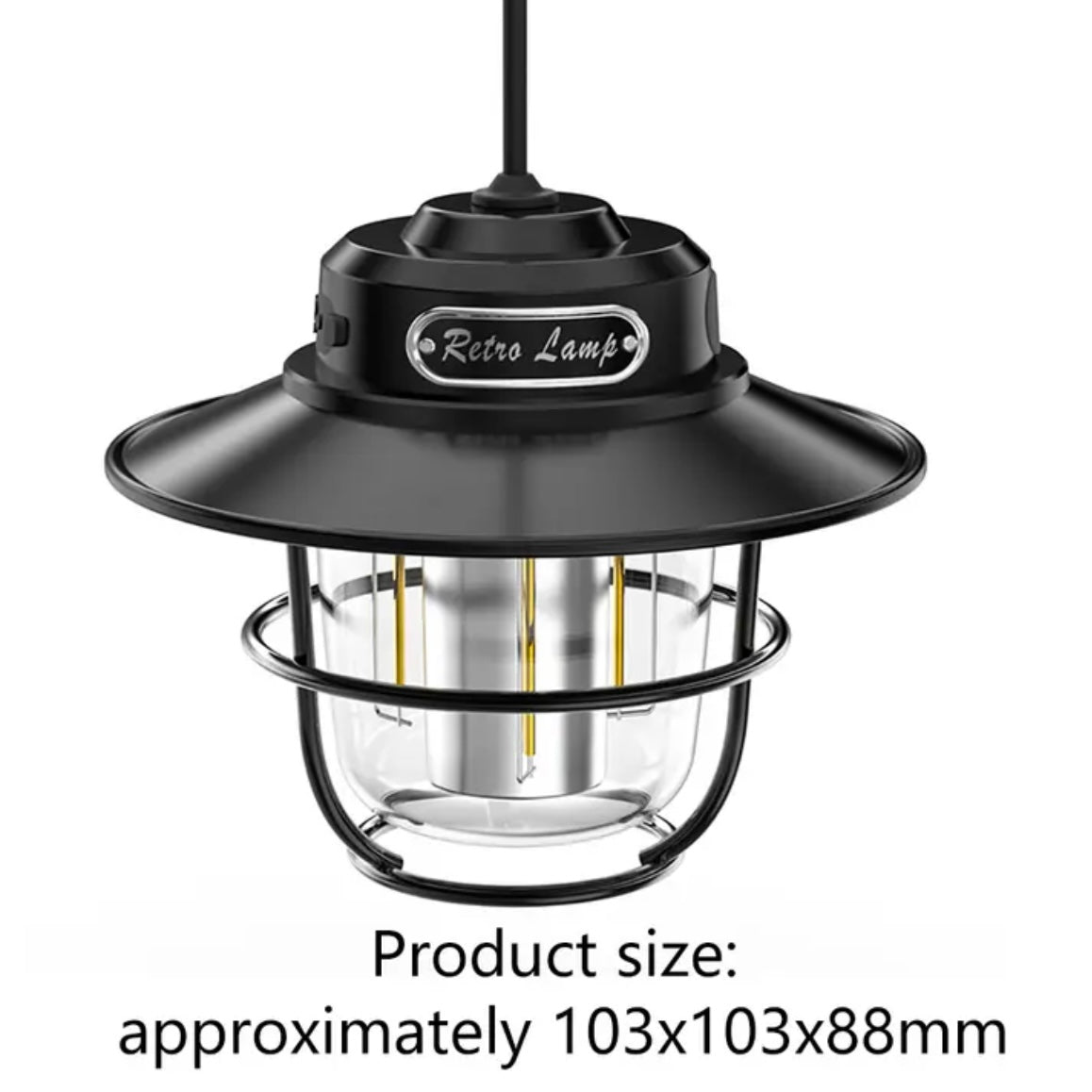 Vintage-Inspired Rechargeable Lantern for Outdoor Adventures