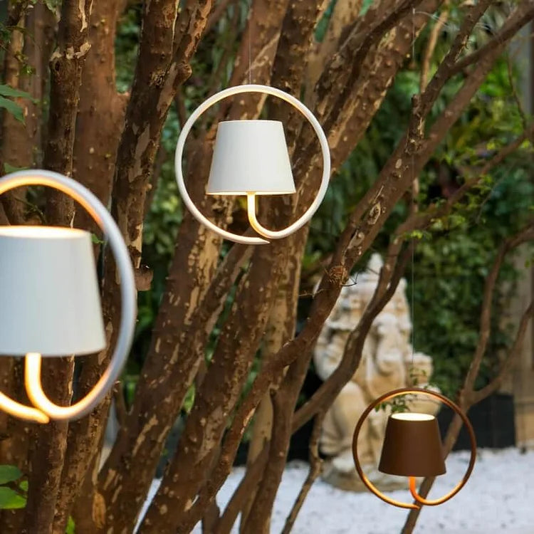 LuxeGlow Rechargeable Pendant Light for Indoor & Outdoor Use – White