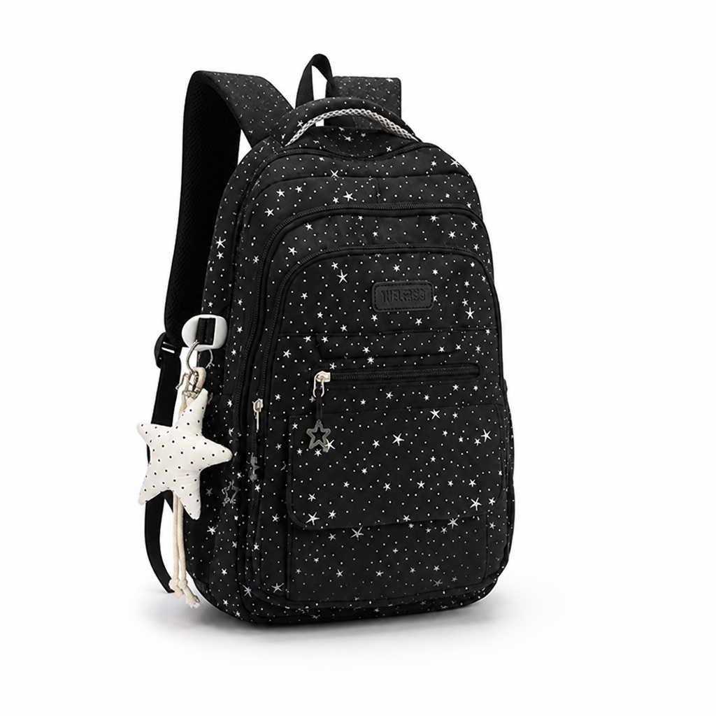 Stylish Multi-Pocket School Backpack for Ultimate Organization – Black
