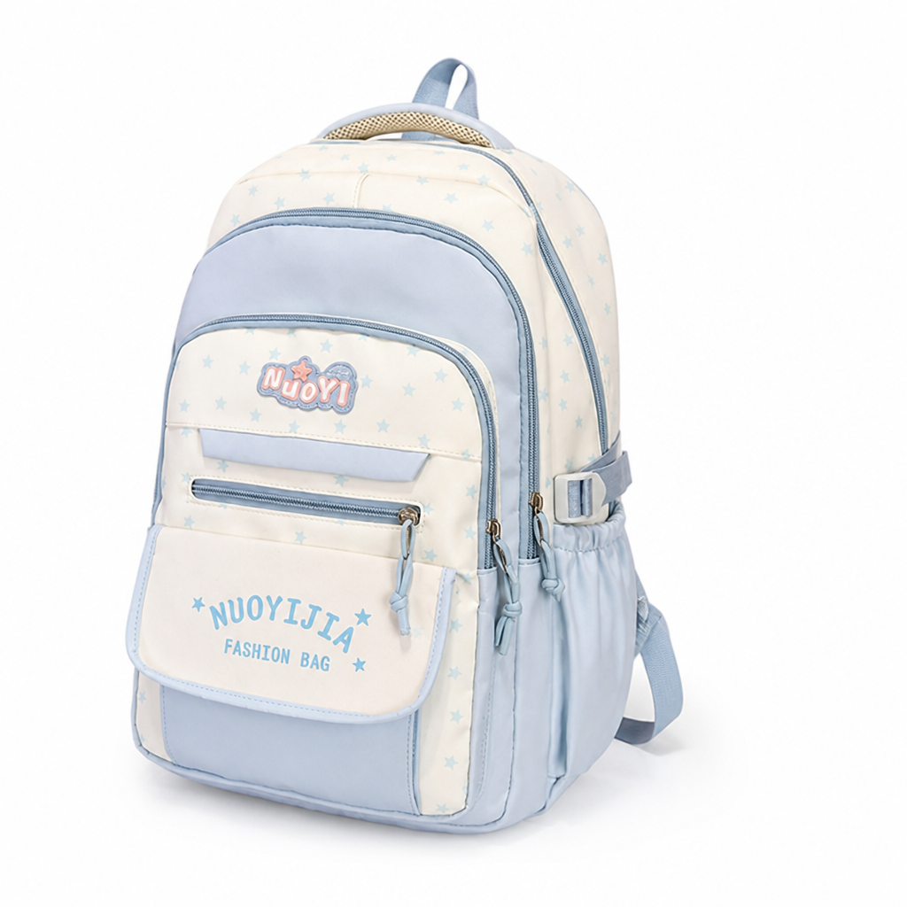 Spacious Waterproof Backpack for Students with Comfort Straps – Blue