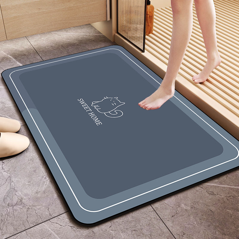 Memory Foam Bath Mat – Highly Absorbent and Soft – Dark Blue