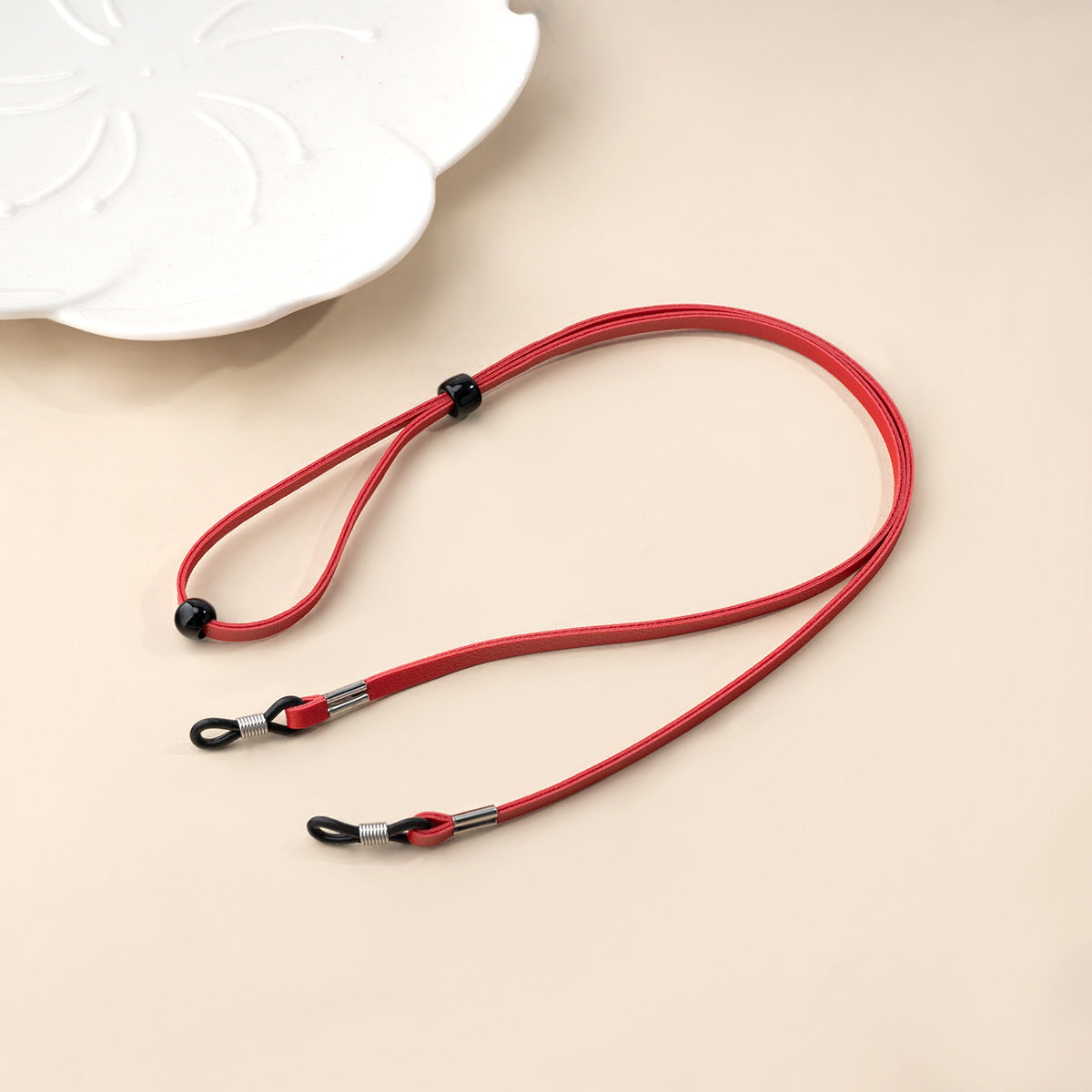 Eyewear Holder Strap with Adjustable Fit – Red