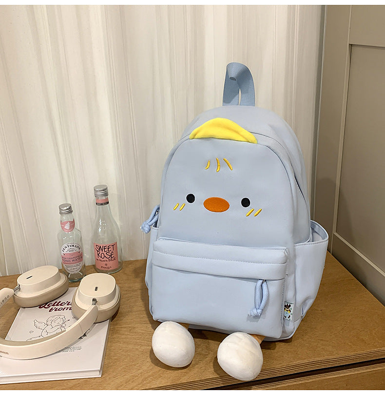Charming School Backpack Featuring Fun Cartoon Design – Blue