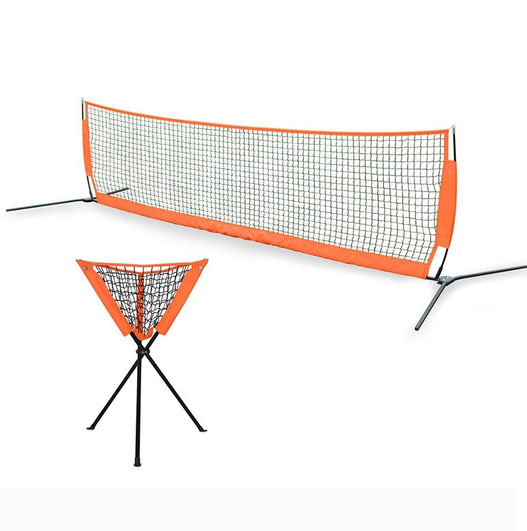 Portable Tennis Net with Adjustable Height – Red