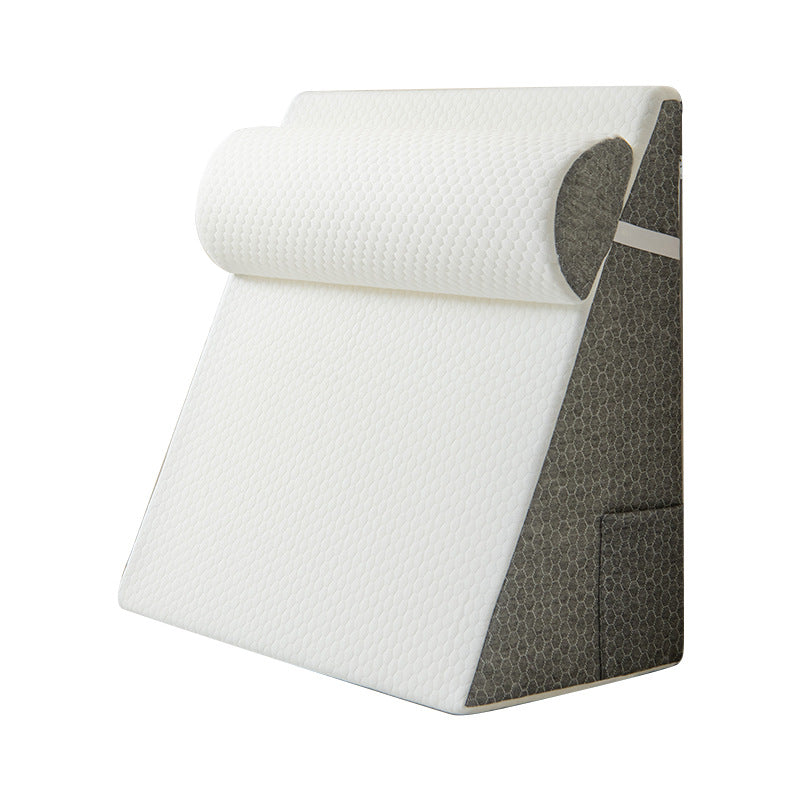 Ergonomic Wedge Pillow with Adjustable Support – White Gray