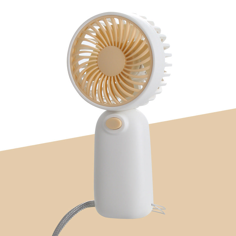 Portable Adjustable Handheld Fan for Cooling – Yellow