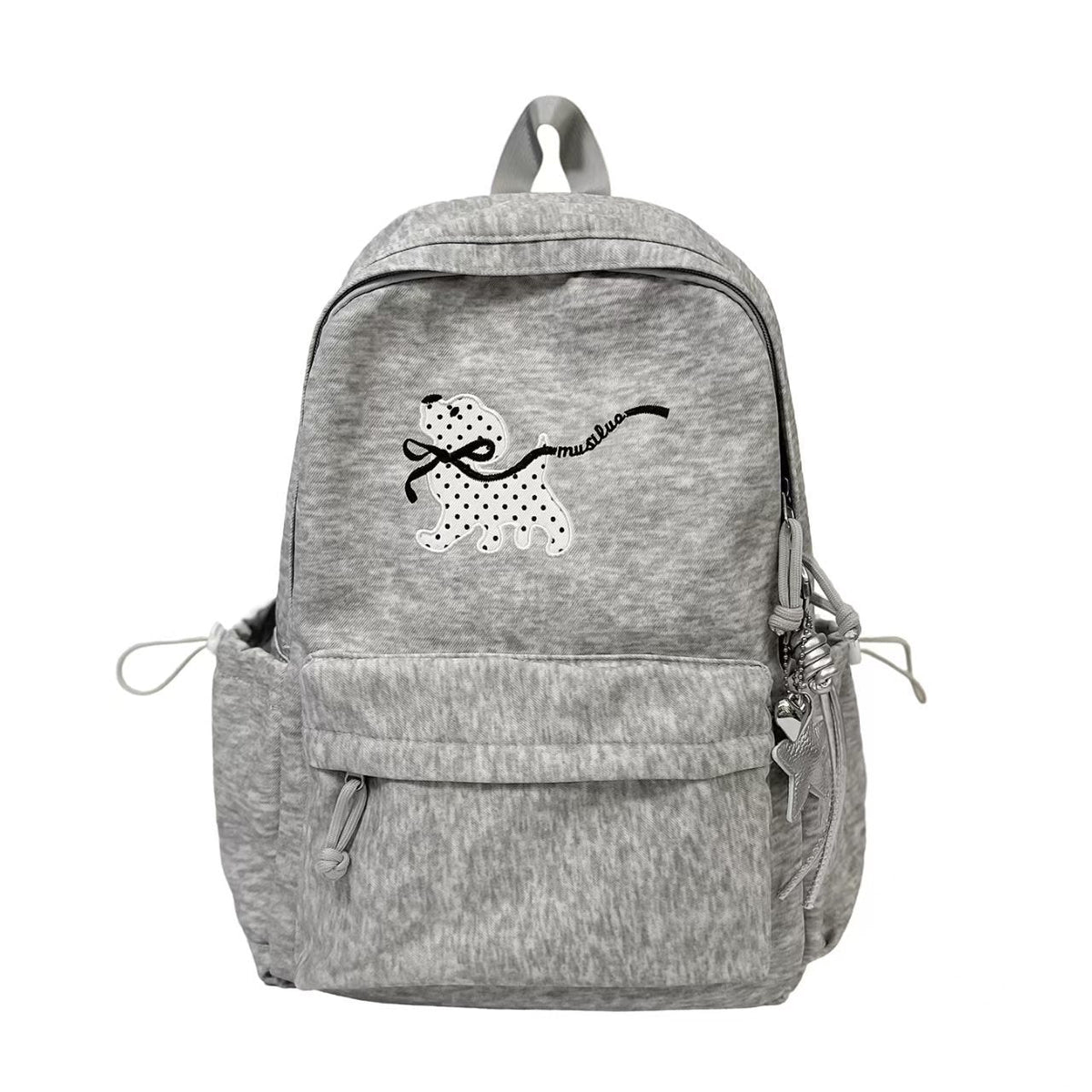 Charming Backpack with Character Design – Dark Gray