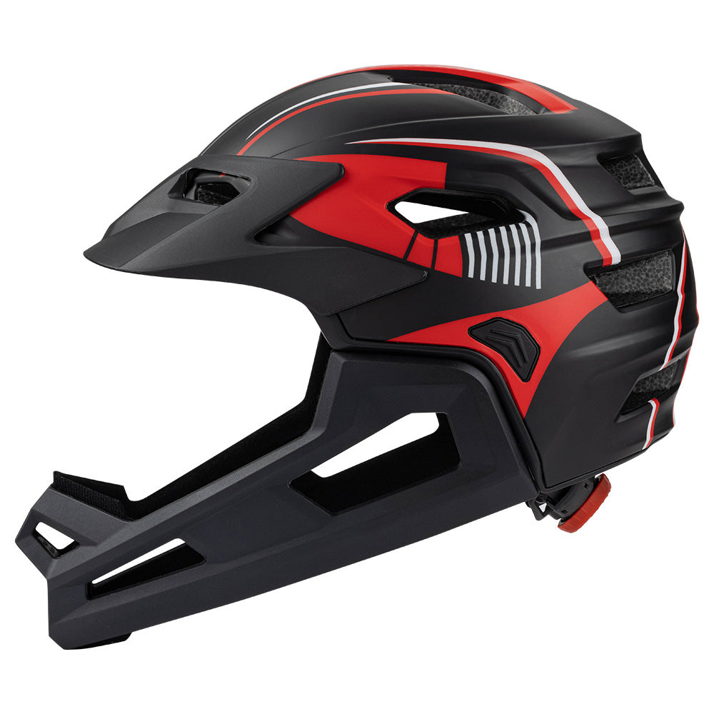 Adjustable Helmet for Mountain Biking – Black Red White