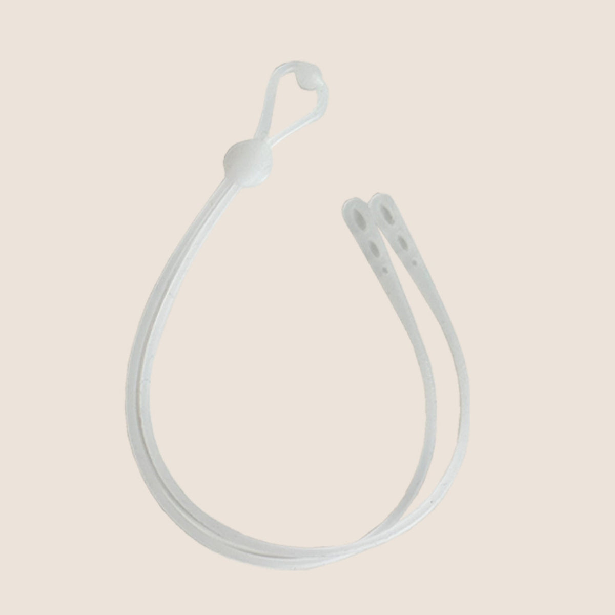 Flexible Eyewear Strap with Adjustable Fit – White