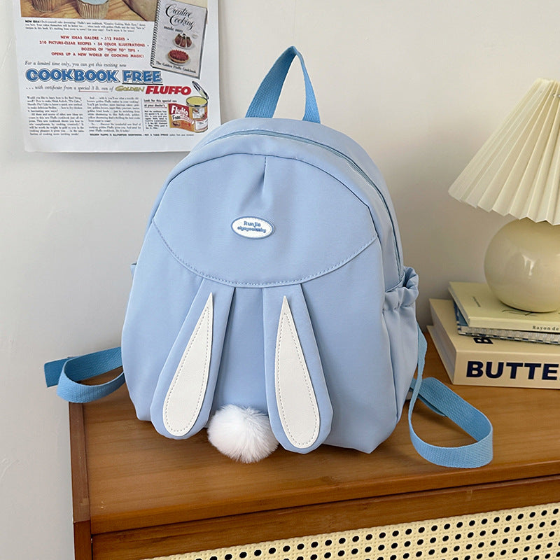 Cute Mini Backpack with Bunny Ears for School – Blue
