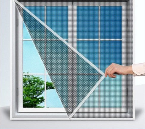 Window Screen with Adjustable Insect Protection – Black
