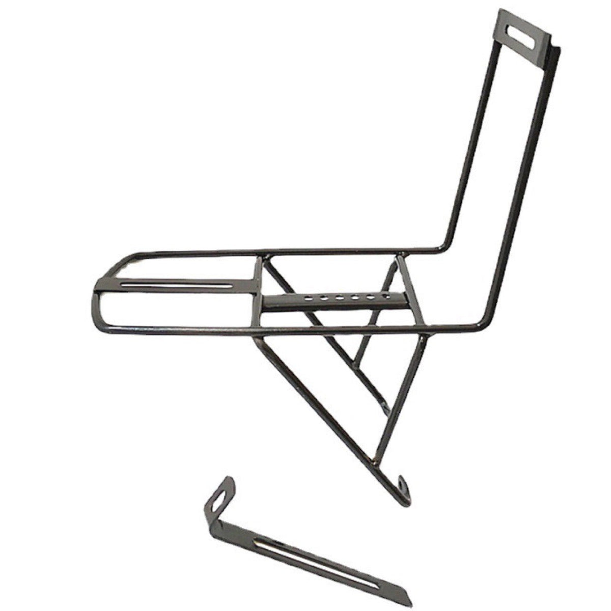 Versatile Rear Storage Rack for Bicycles - Adjustable Design – Black
