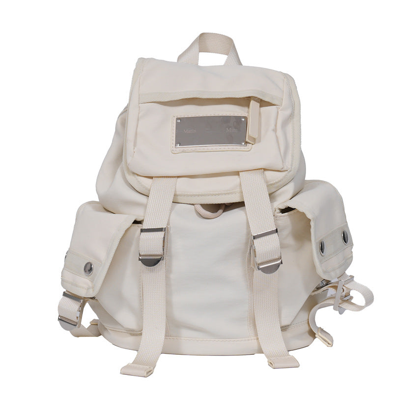 Functional Backpack for School and Adventure – White