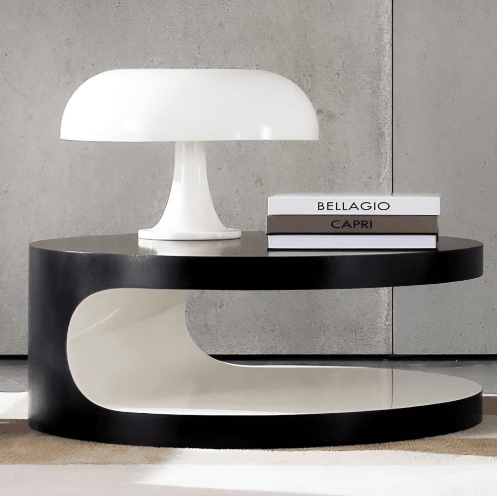 Retro Mushroom-Shaped LED Desk Lamp – Vintage Sunrise Illumination – White