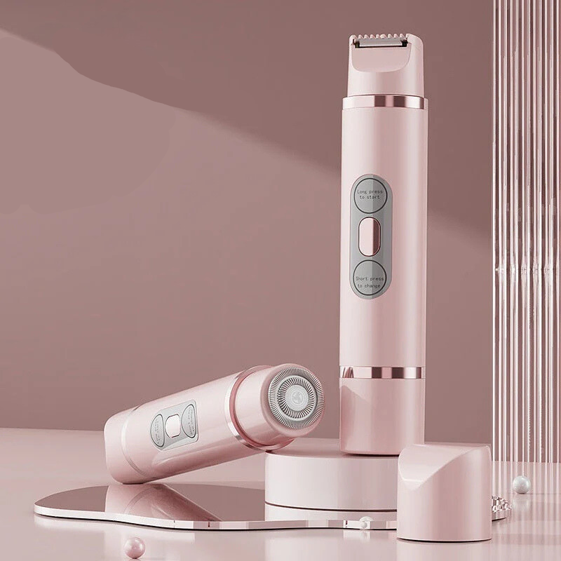 Women's Pain-Free Electric Hair Removal Razor for Face, Underarms, and Bikini Area – Pink