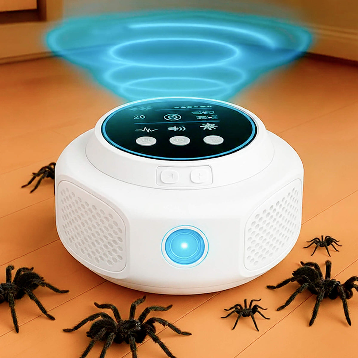 Ultrasonic Spider Repellent Plug-In – Safe, Silent, and Chemical-Free – White