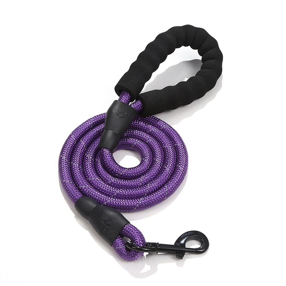 Large Reflective Dog Leash for Training and Running - Heavy Duty – Purple