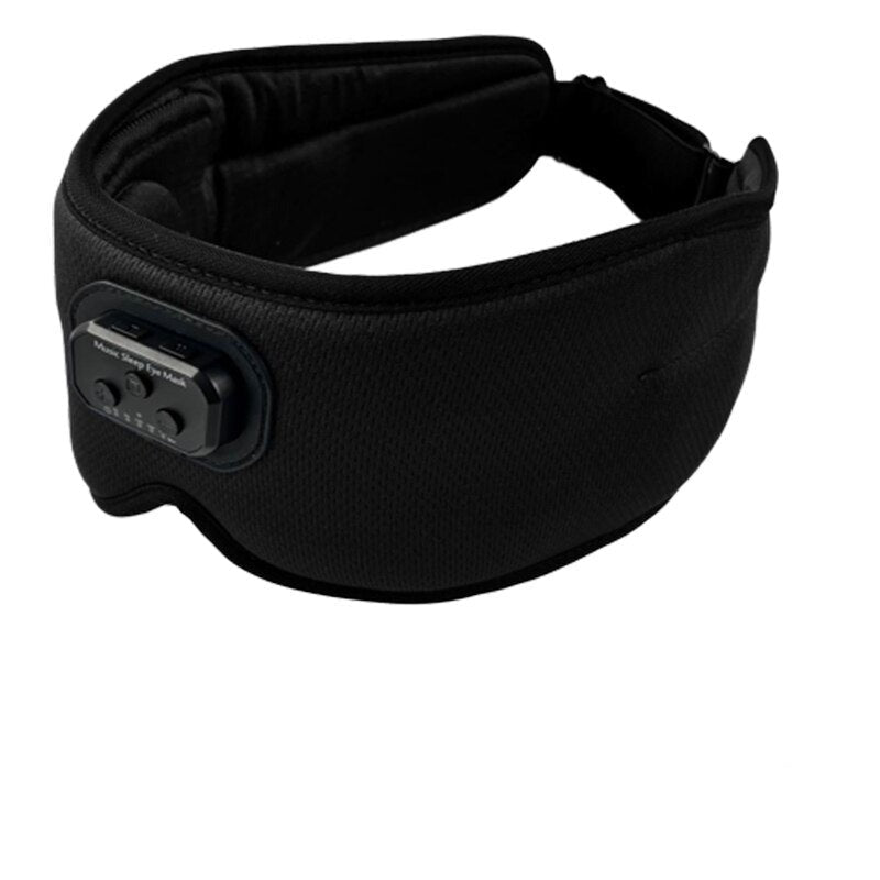 Comfortable Sleep Mask with Calming Music for Better Rest – Black