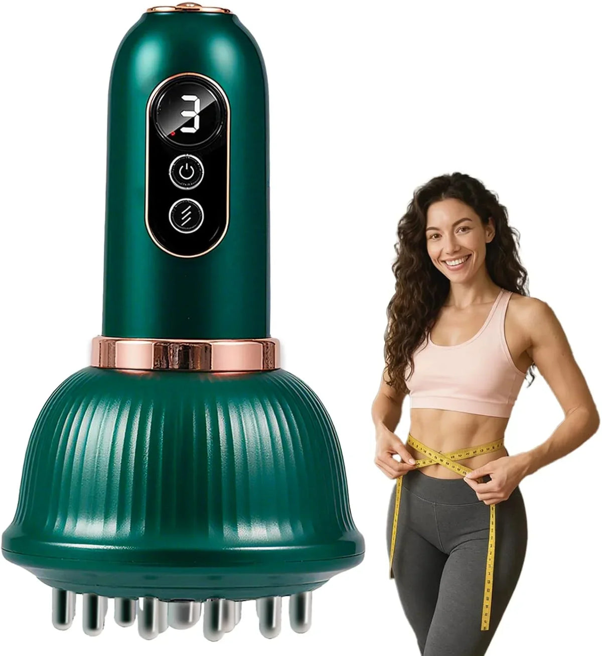 Wireless Body Massager for Arms, Legs, Waist, Belly, Thighs, and Back – Green