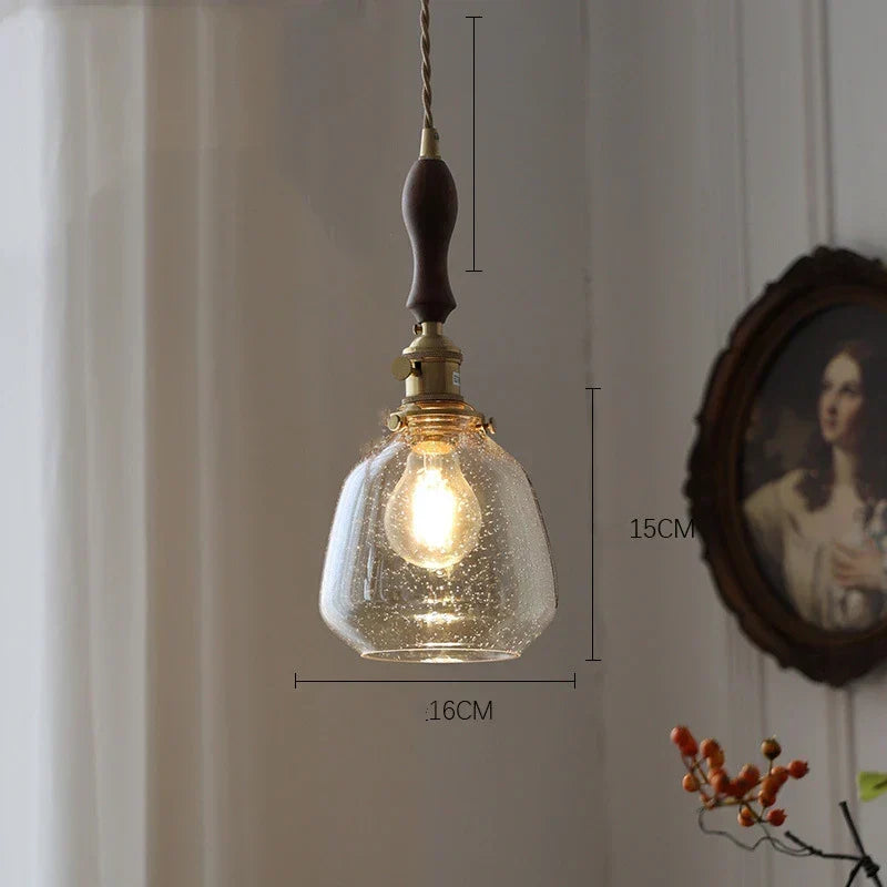 Vintage Pendant Lighting in American Style – Clear wood